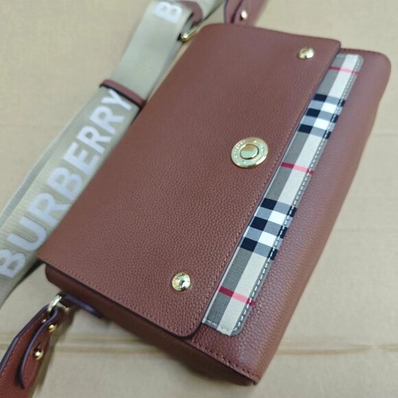 Burberry Leather and Vintage Check Note Bag - Picture 2 of 11